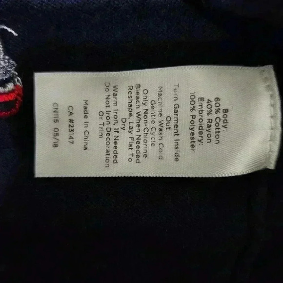 Talbots Three-Quarter-Sleeve Nautical Embroidered Sweater Size XS - Picture 4 of 4